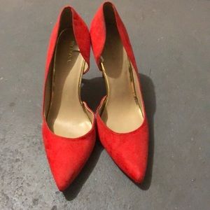Merona stiletto heel, bright red, size 10